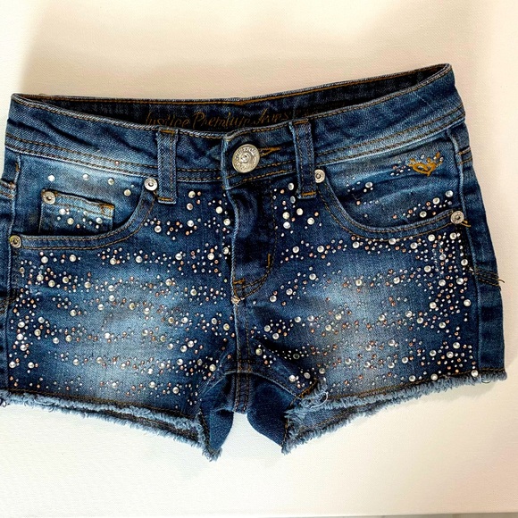 Justice Other - ✨3/$15 Justice distressed denim shorts sz 10 S EUC